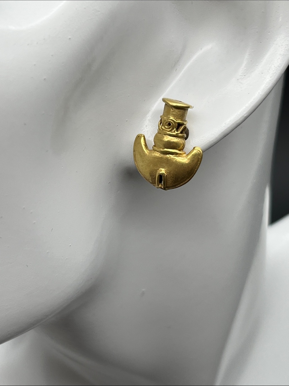 24kt GP Colombian revival earrings